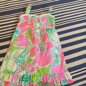 Lilly Pulitzer Pink and Green Floral Dress